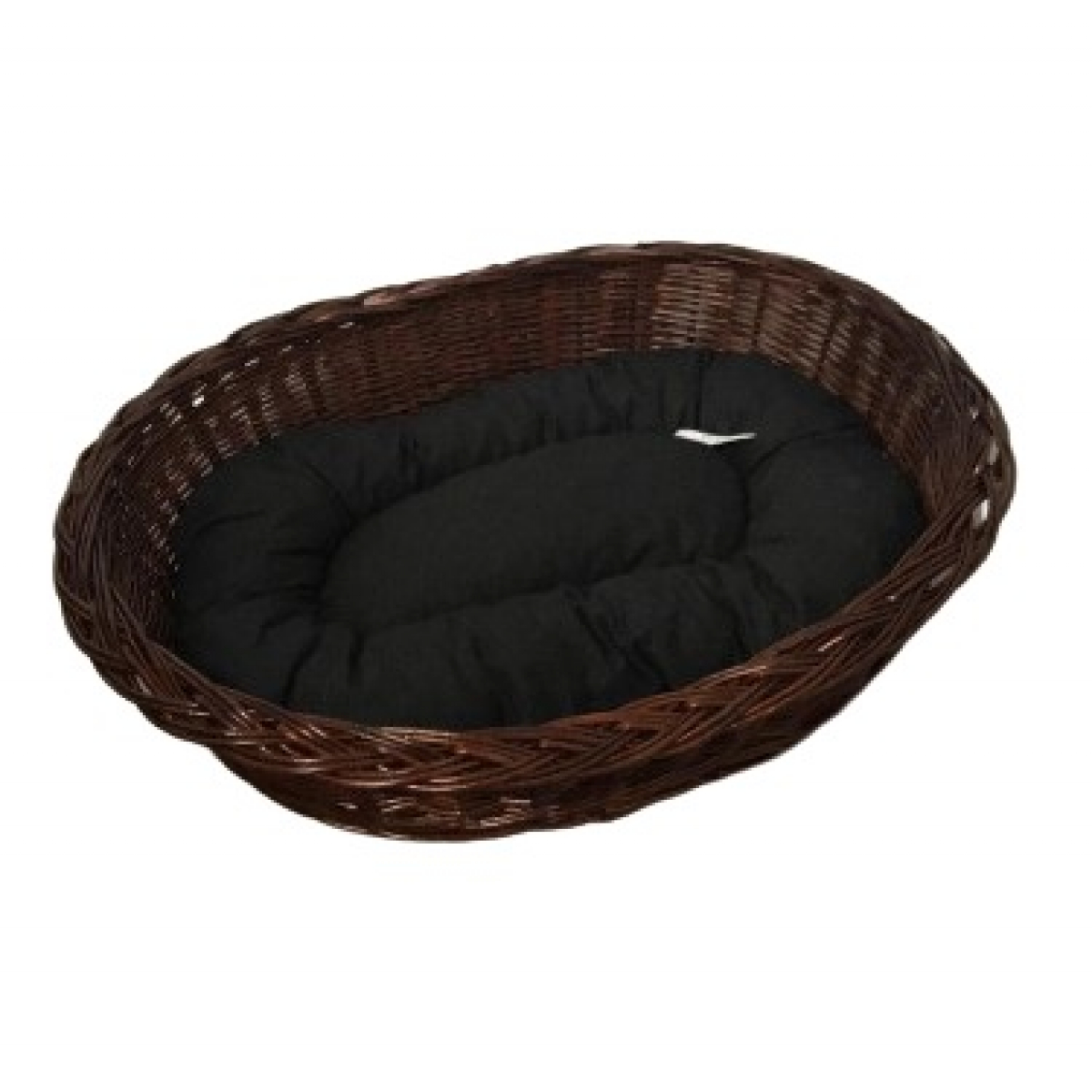 Dark wicker animal basket