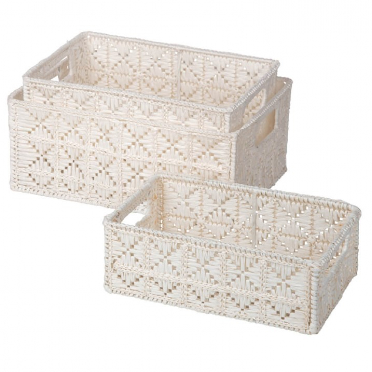 White paper storage basket - MM